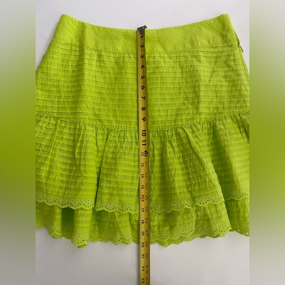 FARM Rio Neon Green Ruffled Mini Skirt size Large - Picture 11 of 11